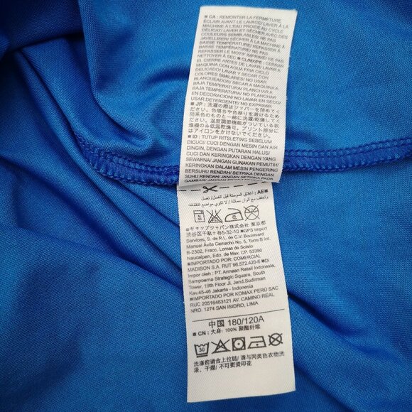 Old Navy Active Men's Size XL Blue & Black Pattern Go Dry Long Sleeve Polo - Picture 6 of 10